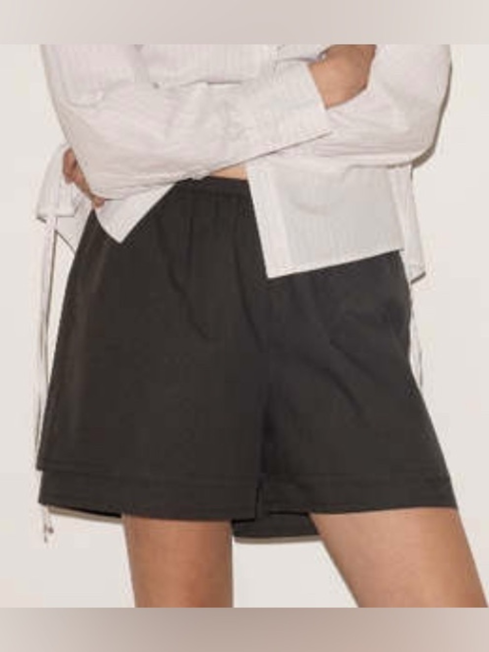 Deiji Studios Layered Short in Black Stripe Size S NWT!